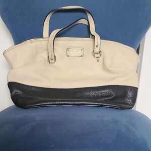 Kate Spade Two-Tone Black and Cream Tote